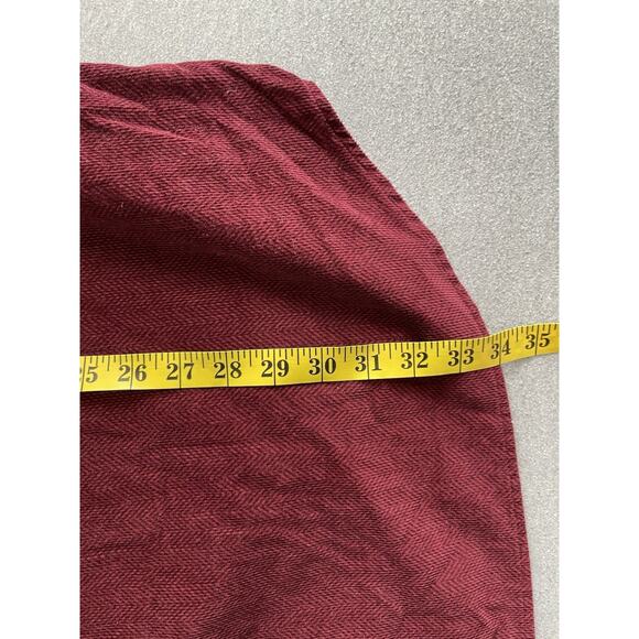 Eddie Bauer Corduroy Flannel Shirt Men's XL Tall Red Herringbone - Picture 13 of 13